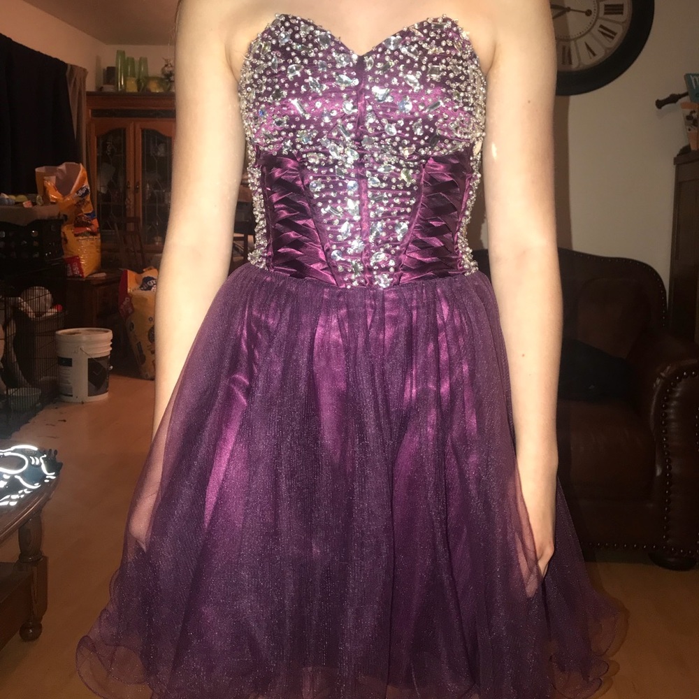 purple beautiful designed dress